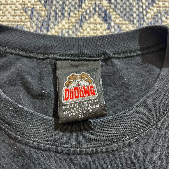 VTG Y2K Da Dawg Intense Heat Flame Double Sided Black Tank Top Shirt SZ XL - Picture 3 of 6